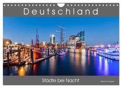 Deutschland Städte bei Nacht (Wandkalender 2024 DIN A4 quer), CALVENDO Monatskalender