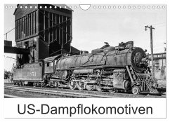 US-Dampflokomotiven (Wandkalender 2024 DIN A4 quer), CALVENDO Monatskalender - Schulz-Dostal, Michael