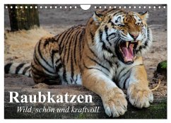 Raubkatzen. Wild, schön und kraftvoll (Wandkalender 2024 DIN A4 quer), CALVENDO Monatskalender