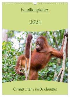 Familienplaner 2024 - Orang Utans im Dschungel (Wandkalender 2024 DIN A3 hoch), CALVENDO Monatskalender - Heiss Photography, Daniel