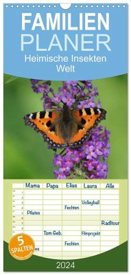 Familienplaner 2024 - Heimische Insekten Welten mit 5 Spalten (Wandkalender, 21 x 45 cm) CALVENDO