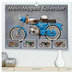 Mein Moped Kalender (hochwertiger Premium Wandkalender 2024 DIN A2 quer), Kunstdruck in Hochglanz