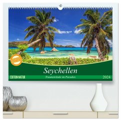 Seychellen ¿ Traumstrände im Paradies (hochwertiger Premium Wandkalender 2024 DIN A2 quer), Kunstdruck in Hochglanz - Rosyk, Patrick