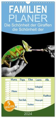 Familienplaner 2024 - Faszination Reptilien mit 5 Spalten (Wandkalender, 21 x 45 cm) CALVENDO