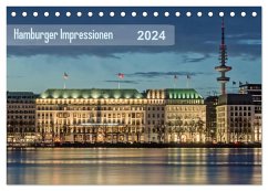 Hamburger Impressionen 2024 (Tischkalender 2024 DIN A5 quer), CALVENDO Monatskalender