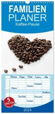 Familienplaner 2024 - Kaffee-Pause Terminkalender mit 5 Spalten (Wandkalender, 21 x 45 cm) CALVENDO