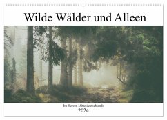 Wilde Wälder und Alleen im Herzen Mitteldeuschlands (Wandkalender 2024 DIN A2 quer), CALVENDO Monatskalender