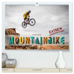 Mountainbike extrem (hochwertiger Premium Wandkalender 2024 DIN A2 quer), Kunstdruck in Hochglanz