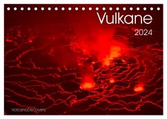 Vulkane 2024 (Tischkalender 2024 DIN A5 quer), CALVENDO Monatskalender