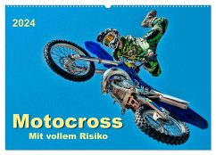 Motocross - mit vollem Risiko (Wandkalender 2024 DIN A2 quer), CALVENDO Monatskalender
