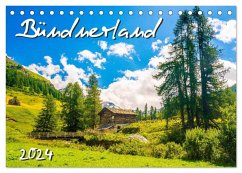 Bündnerland (Tischkalender 2024 DIN A5 quer), CALVENDO Monatskalender