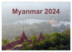 Myanmar 2024 (Wandkalender 2024 DIN A2 quer), CALVENDO Monatskalender