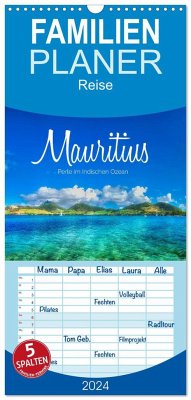 Familienplaner 2024 - Mauritius - Perle im Indischen Ozean mit 5 Spalten (Wandkalender, 21 x 45 cm) CALVENDO - Becker, Stefan
