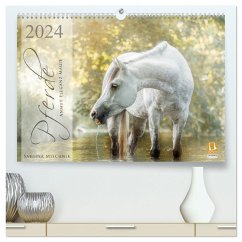 Pferde - Anmut, Eleganz, Magie (hochwertiger Premium Wandkalender 2024 DIN A2 quer), Kunstdruck in Hochglanz