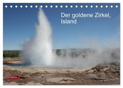 Der goldene Zirkel, Island (Tischkalender 2024 DIN A5 quer), CALVENDO Monatskalender
