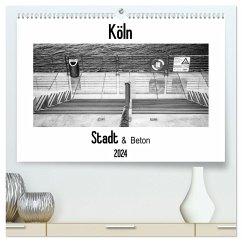 Köln - Stadt & Beton (hochwertiger Premium Wandkalender 2024 DIN A2 quer), Kunstdruck in Hochglanz