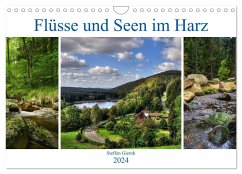 Flüsse und Seen im Harz (Wandkalender 2024 DIN A4 quer), CALVENDO Monatskalender