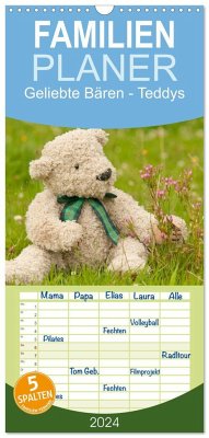 Familienplaner 2024 - Geliebte Bären - Teddys mit 5 Spalten (Wandkalender, 21 x 45 cm) CALVENDO - Bölts, Meike