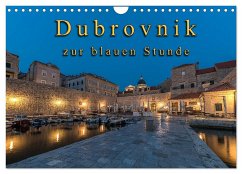Dubrovnik zur blauen Stunde (Wandkalender 2024 DIN A4 quer), CALVENDO Monatskalender
