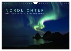 Nordlichter - Magische Nächte in Skandinavien (Wandkalender 2024 DIN A4 quer), CALVENDO Monatskalender - Jackson, Lain