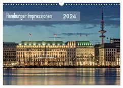Hamburger Impressionen 2024 (Wandkalender 2024 DIN A3 quer), CALVENDO Monatskalender