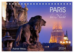 Paris bei Nacht 2024 (Tischkalender 2024 DIN A5 quer), CALVENDO Monatskalender