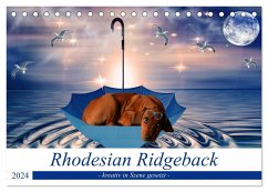 Rhodesian Ridgeback - kreativ in Szene gesetzt - (Tischkalender 2024 DIN A5 quer), CALVENDO Monatskalender - Behrens, Dagmar