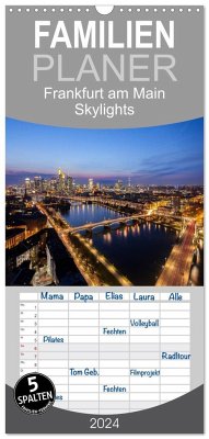Familienplaner 2024 - Frankfurt am Main Skylights mit 5 Spalten (Wandkalender, 21 x 45 cm) CALVENDO