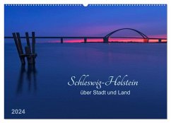 Schleswig-Holstein - über Stadt und Land (Wandkalender 2024 DIN A2 quer), CALVENDO Monatskalender