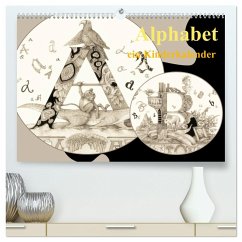 Alphabet. Ein Kinderkalender. (hochwertiger Premium Wandkalender 2024 DIN A2 quer), Kunstdruck in Hochglanz