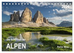 Die Schönheit der Alpen (Tischkalender 2024 DIN A5 quer), CALVENDO Monatskalender