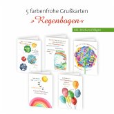 5er-Set Grußkarten »Regenbogen«