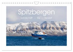 Spitzbergen - Landschaft - Eis - Tierwelt (Wandkalender 2024 DIN A4 quer), CALVENDO Monatskalender