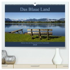 Das Blaue Land - Himmel, Seen und Berge im bayerischen Voralpenland (hochwertiger Premium Wandkalender 2024 DIN A2 quer), Kunstdruck in Hochglanz - Wermter, Christof