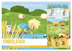KINDERLACHEN - Fröhlich durch das Jahr - Ein Kinderkalender (Tischkalender 2024 DIN A5 quer), CALVENDO Monatskalender