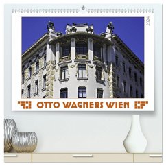 Otto Wagners Wien (hochwertiger Premium Wandkalender 2024 DIN A2 quer), Kunstdruck in Hochglanz - Braun, Werner