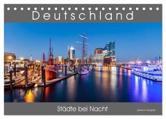 Deutschland Städte bei Nacht (Tischkalender 2024 DIN A5 quer), CALVENDO Monatskalender