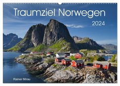 Traumziel Norwegen 2024 (Wandkalender 2024 DIN A2 quer), CALVENDO Monatskalender - Mirau, Rainer