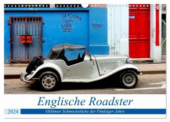 Englische Roadster - Oldtimer Schmuckstücke der Fünfziger Jahre (Wandkalender 2024 DIN A3 quer), CALVENDO Monatskalender - Löwis of Menar, Henning von