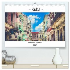 Kuba - Oldtimer & Streetlife (hochwertiger Premium Wandkalender 2024 DIN A2 quer), Kunstdruck in Hochglanz