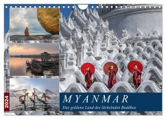 Myanmar, das goldene Land des lächelnden Buddhas (Wandkalender 2024 DIN A4 quer), CALVENDO Monatskalender - Kruse, Joana