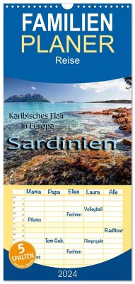 Familienplaner 2024 - Sardinien mit 5 Spalten (Wandkalender, 21 x 45 cm) CALVENDO