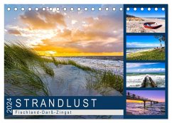 STRANDLUST: Fischland-Darß-Zingst (Tischkalender 2024 DIN A5 quer), CALVENDO Monatskalender