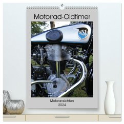 Motorrad Oldtimer - Motoransichten (hochwertiger Premium Wandkalender 2024 DIN A2 hoch), Kunstdruck in Hochglanz
