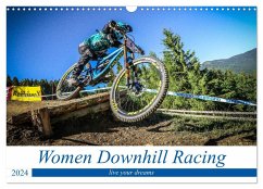 Women Downhill Racing (Wandkalender 2024 DIN A3 quer), CALVENDO Monatskalender