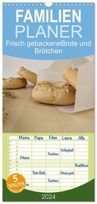 Familienplaner 2024 - Frisch gebackene Brote und Brötchen mit 5 Spalten (Wandkalender, 21 x 45 cm) CALVENDO