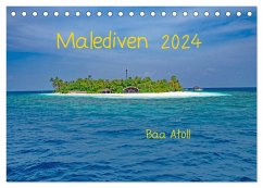 Malediven - Dreamland (Tischkalender 2024 DIN A5 quer), CALVENDO Monatskalender