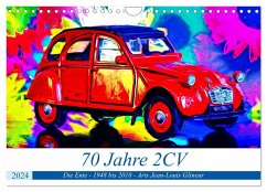 70 Jahre 2CV (Wandkalender 2024 DIN A4 quer), CALVENDO Monatskalender
