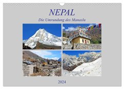 NEPAL, die Umrundung des Manaslu (Wandkalender 2024 DIN A3 quer), CALVENDO Monatskalender