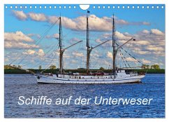 Schiffe auf der Unterweser (Wandkalender 2024 DIN A4 quer), CALVENDO Monatskalender - Harms, Christian